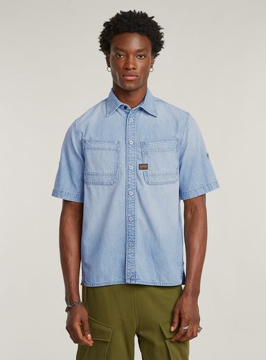 Slanted Double Pocket Shirt